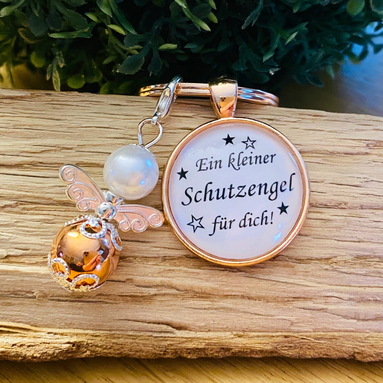Schlüsselanhänger Ein kleiner Schutzengel für dich! rosé