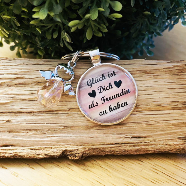 Schlüsselanhänger Glück ist Dich als Freundin MiniGeschenke.de