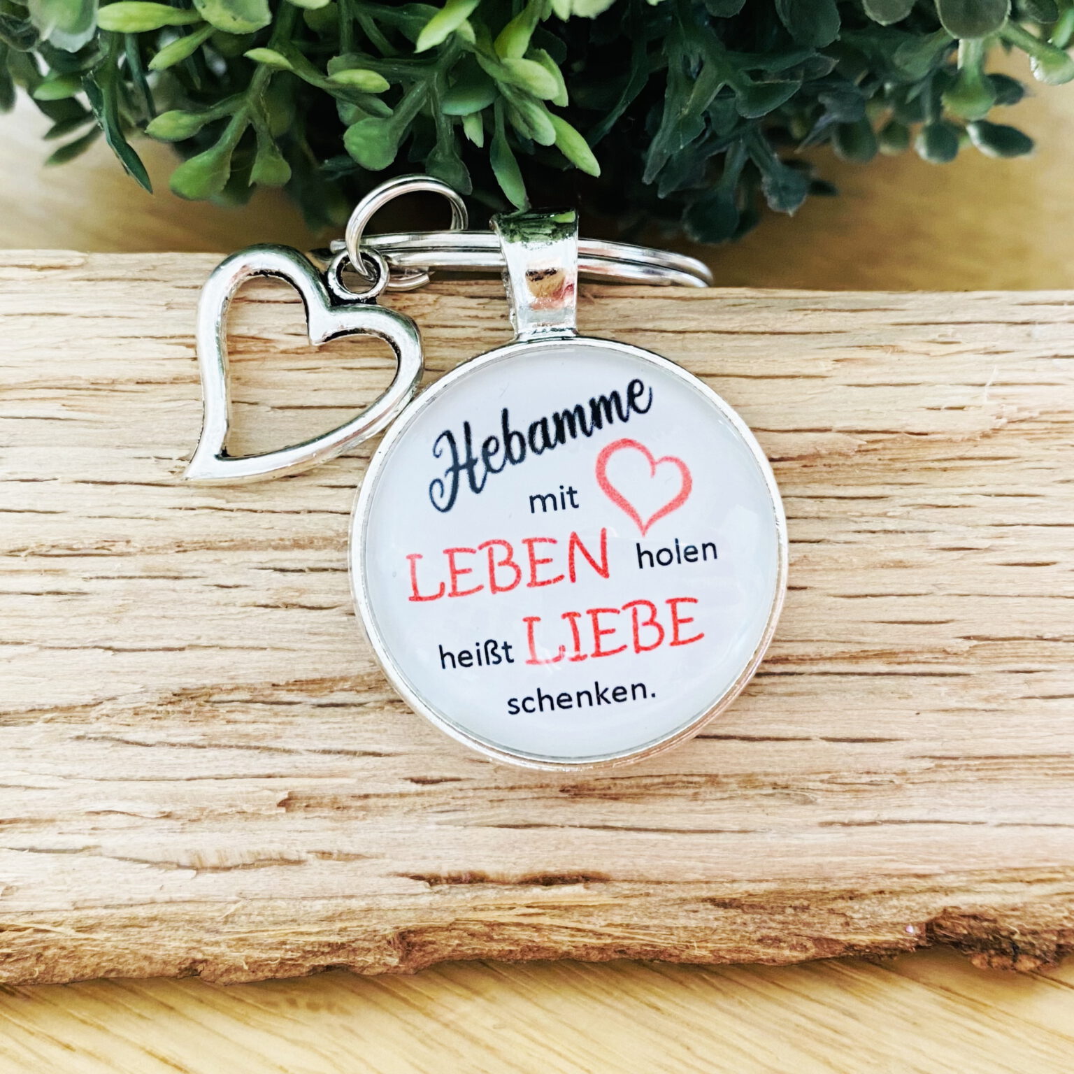 Schlüsselanhänger Hebamme mit Herz MiniGeschenke.de