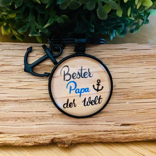 Schlüsselanhänger Für Papa – „Bester Papa Der Welt“ – Persönliches Geschenk Zum Vatertag