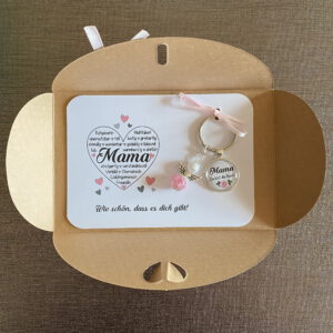MUTTERTAG Geschenkset rosa - Karte - Herz - Engel – Bild 3