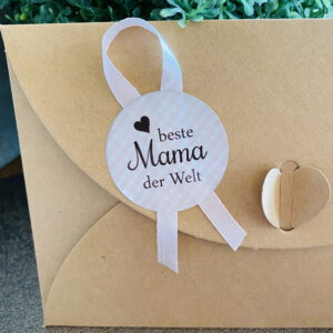 MUTTERTAG Geschenkset rosa - Karte - Herz - Engel – Bild 10