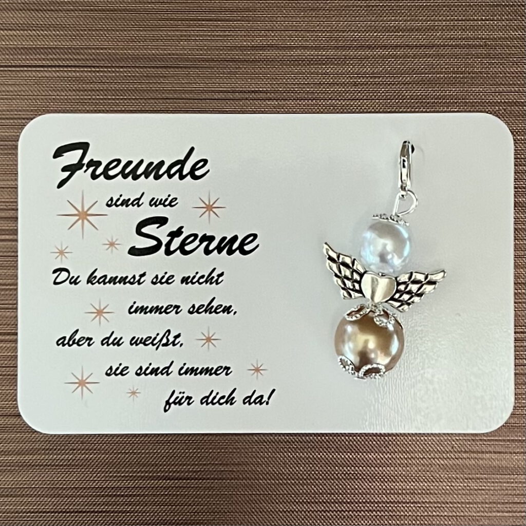 Kärtchen mit Schutzengel Freunde sind wie Sterne MiniGeschenke.de