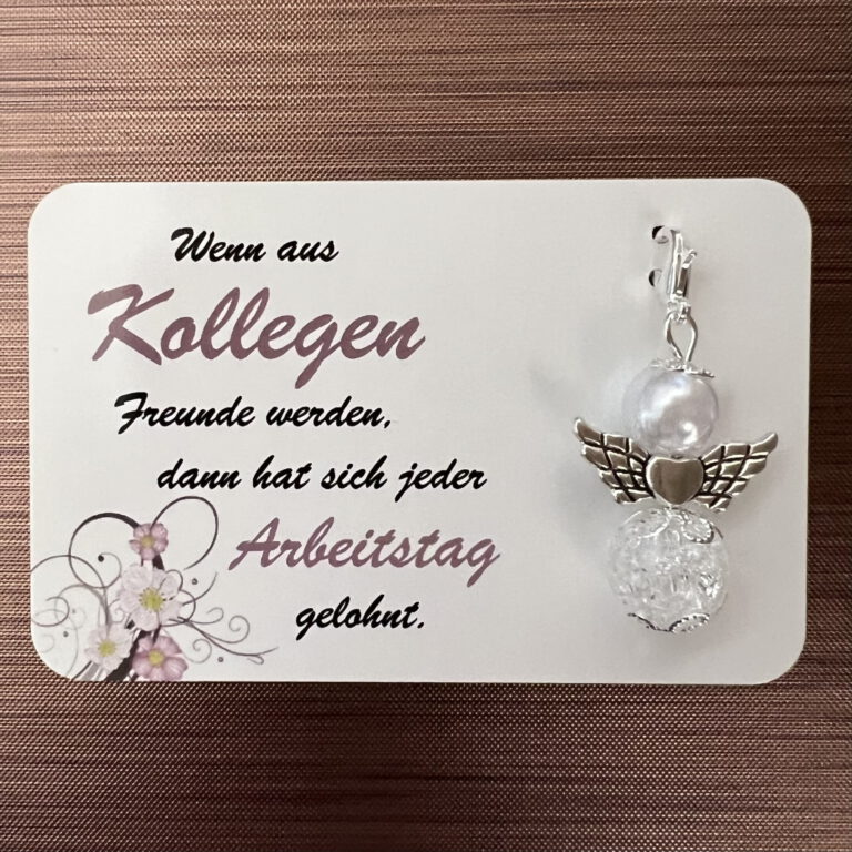 Kärtchen mit Schutzengel Wenn aus Kollegen Freunde werden