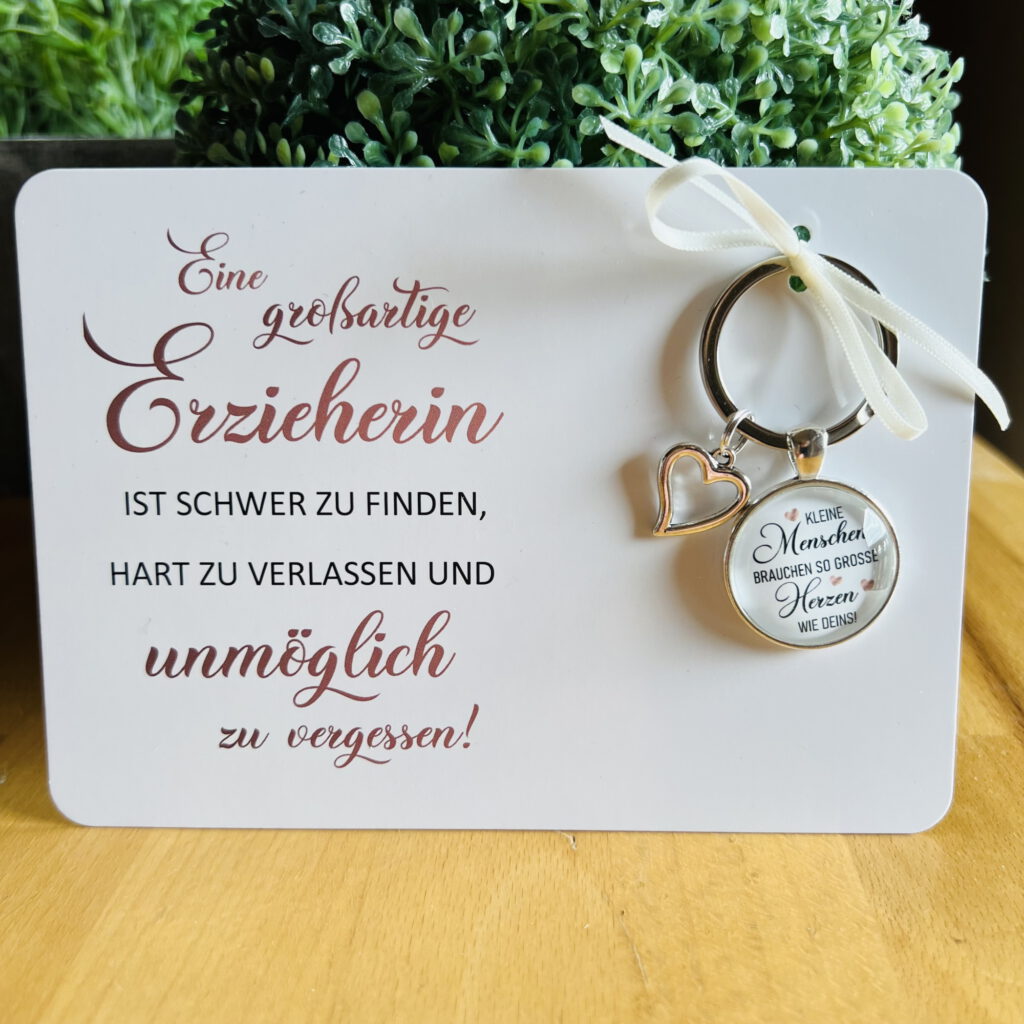 Eine großartige Erzieherin Geschenkset Karte MiniGeschenke.de