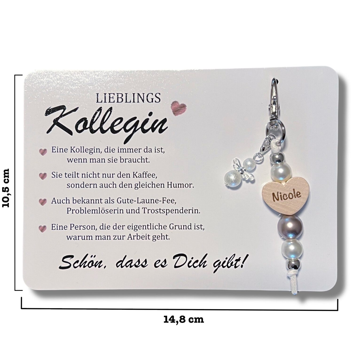 Produktbild von Jadive Kollegen Geschenk Inklusive Schutzengel Schlüsselanhänger Danke Für Alles Karte Geschenkbox Engel Glücksbringer Mit Herz Abschied Für Kollegin(Der Zufall Machte Uns Zu Kollegen