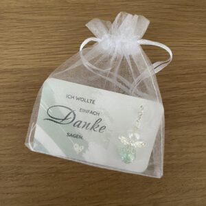 Kärtchen mit Schutzengel - Ich wollte einfach DANKE sagen - Engel grün – Bild 2