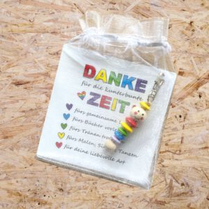 Kunterbunte Zeit Geschenk Erzieherin Abschied Kindergarten Glückswürmchen – Bild 5