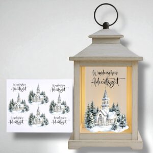 Rub-Ons-Sticker, Dekolaterne, Adventszeit, DIN A4, randlose Rubons Sticker – Bild 1