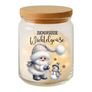Rub-Ons-Sticker, Zuckersüße Wichtelgrüße - Schneeballschlacht im Glas, DIN A4, Wichtel, Weihnachten, randlose Rubons – Bild 2