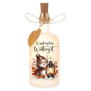 Rub-Ons-Sticker, #3 Glasflasche oder Dekolaterne, Wunderschöne Winterzeit, DIN A4, randlose Rubons – Bild 2