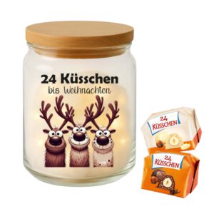 Rub-Ons-Sticker, 24 Küsschen bis Weihnachten, Adventskalender to go, DIN A4,Wichtel, randlose Rubons – Bild 2