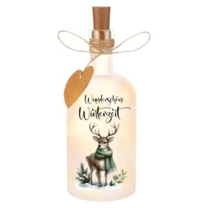 Rub-Ons-Sticker, #4 Glasflasche oder Dekolaterne, Wunderschöne Winterzeit, DIN A4, randlose Rubons – Bild 2
