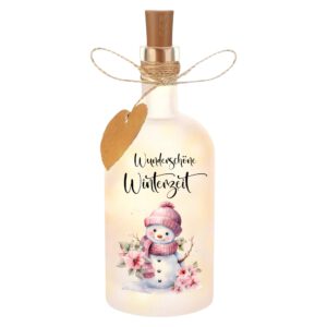 Rub-Ons-Sticker, #5 Glasflasche oder Dekolaterne, Wunderschöne Winterzeit, DIN A4, randlose Rubons – Bild 2