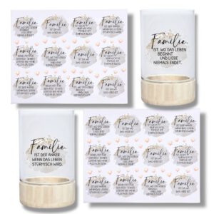 Rub-Ons-Sticker, Familie, DIN A4, Sprüche, randlose Rubons