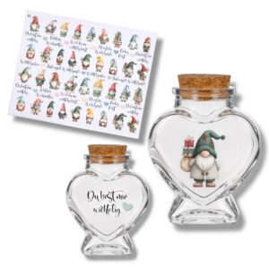 Rub-Ons-Sticker, #3 Mini-Wichtel pastell, kleine Motive, Weihnachten, DIN A4, randlose Rubons – Bild 1