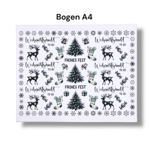Rub-Ons-Sticker, Weihnachtsmarkt to go, DIN A4, Sprüche, Weihnachten, randlose Rubons – Bild 3