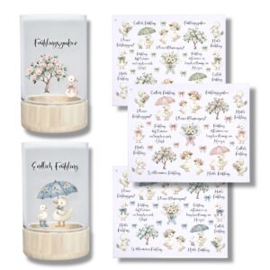 Rub-Ons-Sticker, Gänse, Ostern, DIN A4, Frühling, randlose Rubons – Bild 1