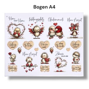 Rub Ons Sticker, Kleine Auszeit, DIN A4, randlose Rubon Sticker – Bild 3