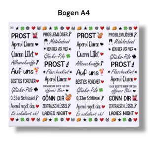 Rub-Ons-Sticker, Flaschenöffner, DIN A4, randlose Rubons – Bild 3