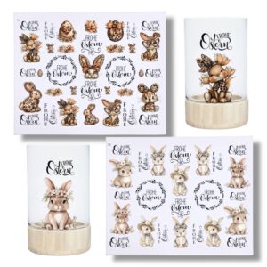 Rub-Ons-Sticker, LEO Ostern, DIN A4, BOHO, randlose Rubon – Bild 1