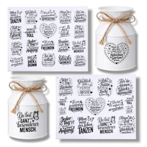 Rub Ons Sticker, Sprüche, DIN A4, randlose Rubon – Bild 1