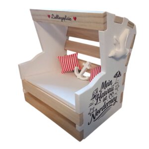 Rub Ons Sticker, Strandkorb groß, Maritim, DIN A4 – Bild 2