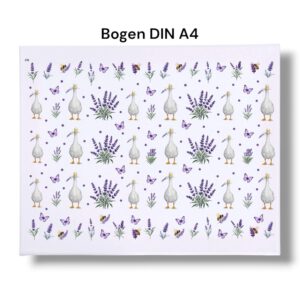 Rub On LAVENDEL (343), DIN A4, Blumen, bunt/farbig, Rub Ons Lavendel, Rub Ons Untersetzer – Bild 3