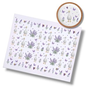 Rub On LAVENDEL (343), DIN A4, Blumen, bunt/farbig, Rub Ons Lavendel, Rub Ons Untersetzer – Bild 1