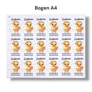 Rub On EIERLIKÖRCHEN (347), DIN A4, Küken, bunt/farbig, Rub Ons Untersetzer – Bild 3
