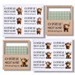 Rub On Serviettenhalter, DIN A4, lustige Highland Cow, Rub Ons – Bild 1