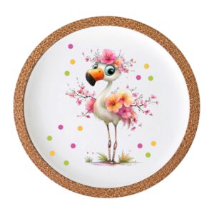 Rub On Aperol, Lillet, DIN A4, bunt/farbig, lustige Flamingos, Rub Ons Untersetzer – Bild 3
