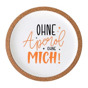 Rub On Aperol, Lillet, DIN A4, bunt/farbig, lustige Flamingos, Rub Ons Untersetzer – Bild 2