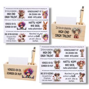 Rub Ons Sticker, lustiger Stiftehalter + Sprüche für Kugelschreiber, DIN A4 – Bild 1