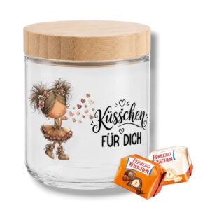 Rub Ons Sticker, Küsschen für dich, Bogen DIN A4 – Bild 2