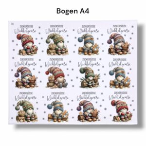 Rub-On (382), Zuckersüße Wichtelgrüße, kleine Motive, Wichtel, Weihnachten, Rubon – Bild 3
