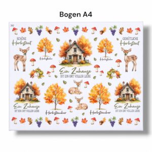 Rub On(392)Herbst... Ein Zuhause, DIN A4, bunt/farbig, Rub Ons – Bild 3