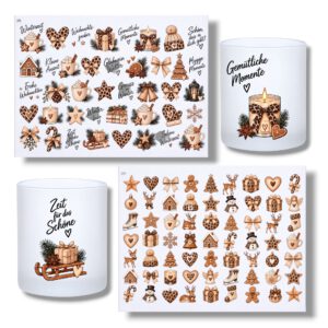 Rub-on-Sticker, LEO Winter, DIN A4, Weihnachten, randlose Rubon – Bild 1