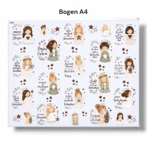 Rub On(400) Schutzengel und Sprüche, Weihnachten, DIN A4, bunt/farbig, Rub Ons – Bild 3