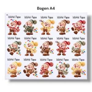 Rub On(404) Wichtel Pupse, DIN A4, bunt/farbig, Rub Ons – Bild 3