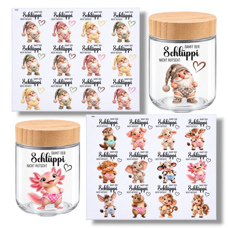 Rub On, Damit der Schlüppi ...., DIN A4, bunt/farbig, Rub Ons