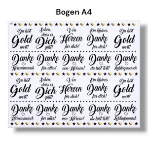 Rub On (407), Du bist Gold wert, DIN A4, Rubons – Bild 3